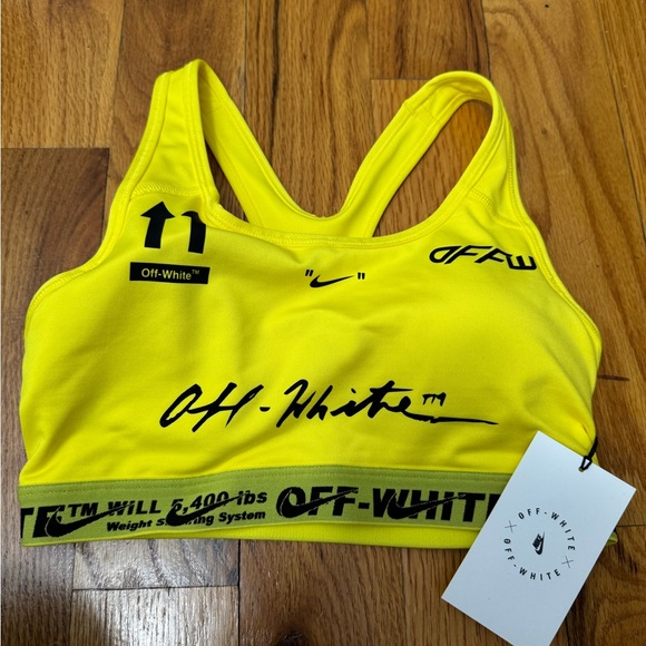 Off-White x Nike Yellow Sports Bra - Picture 1 of 7